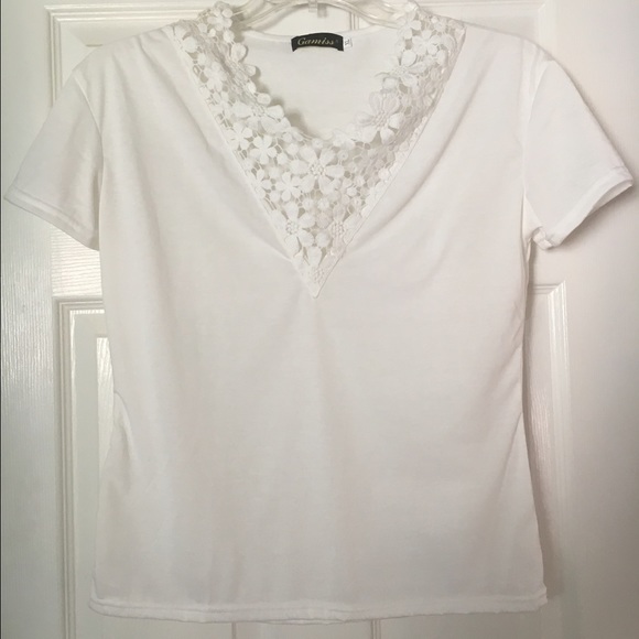 White Top with Pretty Lace Detail