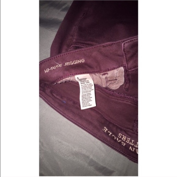 Maroon Sateen Jeggings