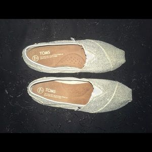 Sparkly Silver TOMS