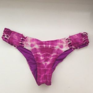 Rip curl pink tie dye cheeky bikini bottom