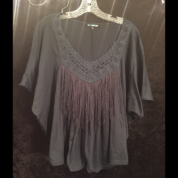 Navy loose top