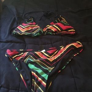 Rasta color Bikini top and bottom