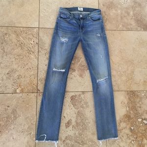 Size 26 Hudson "shine" raw hem