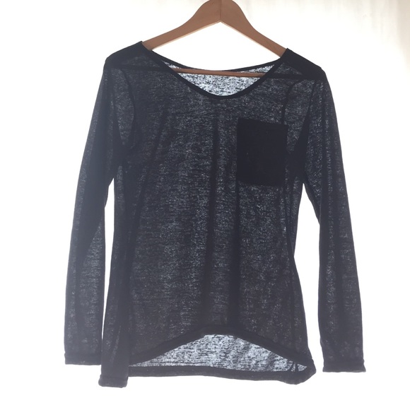 Black Long Sleeve Shirt - With Pocket