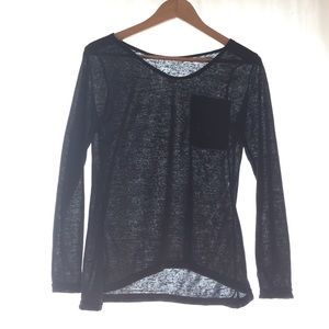 Black Long Sleeve Shirt - With Pocket