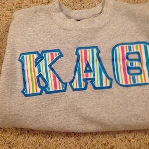 Kappa Alpha Theta Letters Appliquéd Sweatshirt