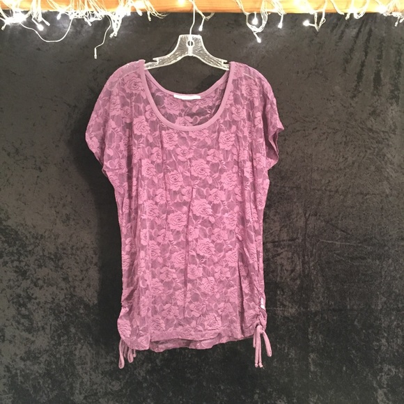 Purple lace blouse