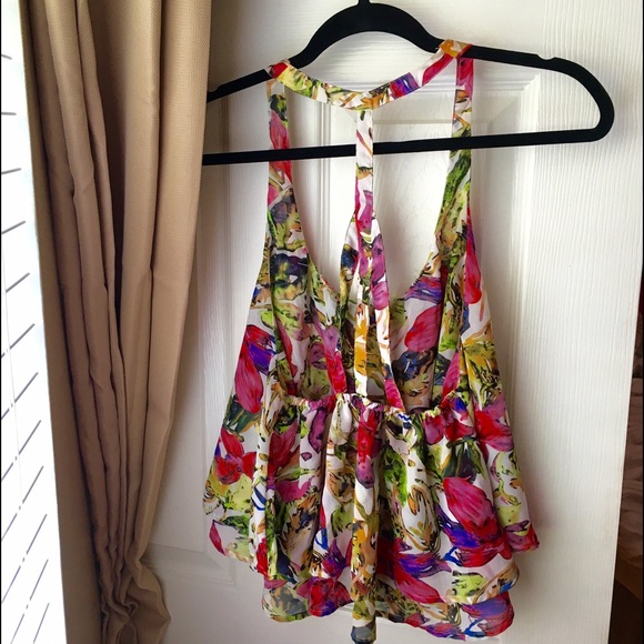 Show Me Your Mumu White Hawaiian Strappy tank - Picture 2 of 4