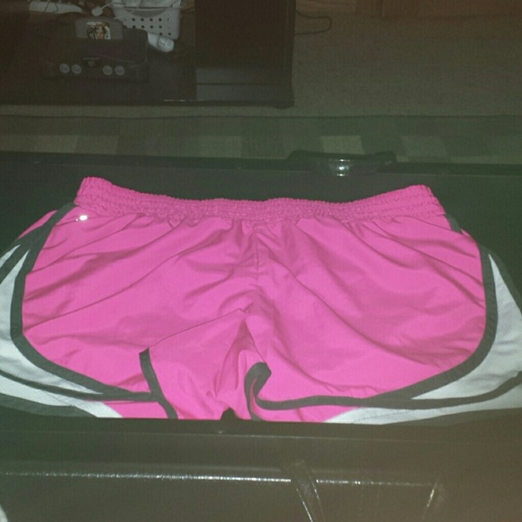 Pink running shorts