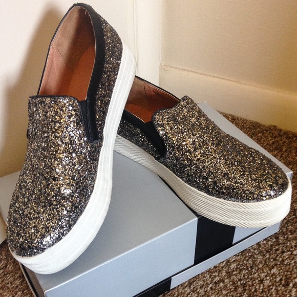 Glitter Platform Flats