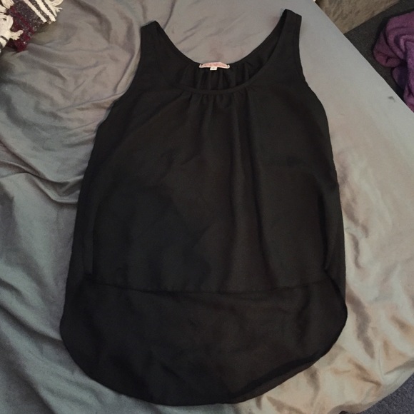 Sheer black tank top