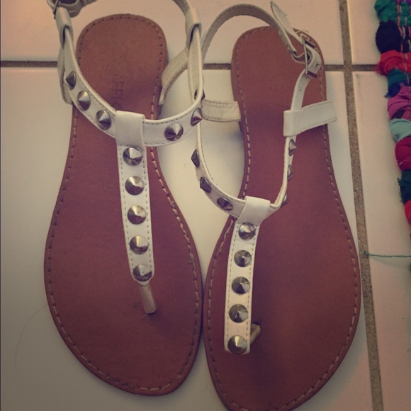 White studded Sandals