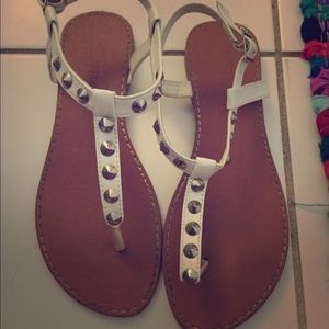 White studded Sandals