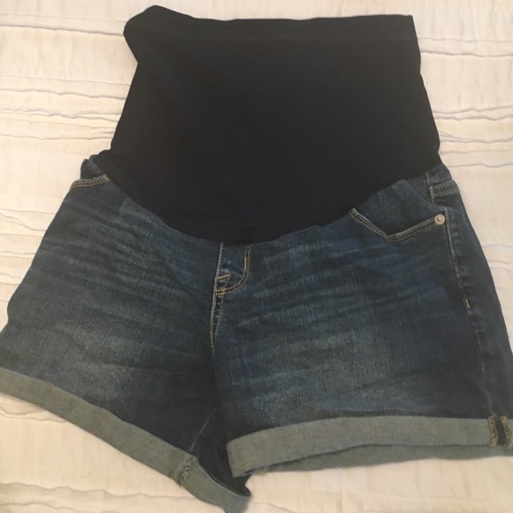 Maternity jean shorts