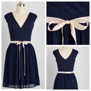 Modcloth Champagne at Midnight Dress