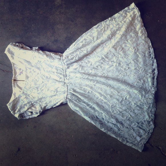 White lace dress. Great for summer!