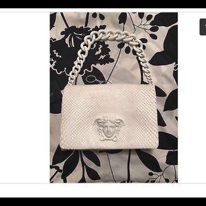 Brand new Sold out Versace white Python handbag