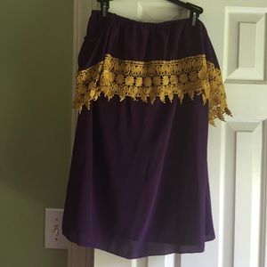 Purple and gold dress size medium fits like small