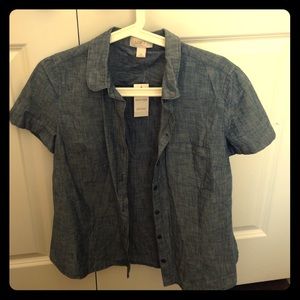 LOFT petite denim button up shirt. Never worn!