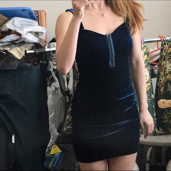 Velvet deep teal beautiful dress
