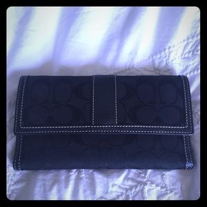 Authentic Coach black signature wallet