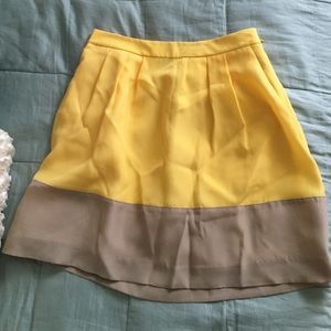 New never worn j crew skirt yellow and beige