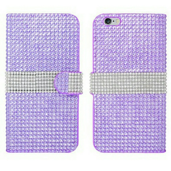 🎉SALE🎉• IPHONE 6/6S Rhinestones Wallet Case • - Picture 2 of 4