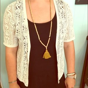 100% cotton, crocheted Panama sweater