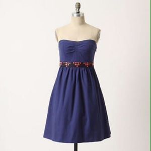 Floreat by Anthropologie Navy Fairy Cake Dress