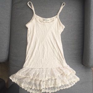 Lace trimmed tank