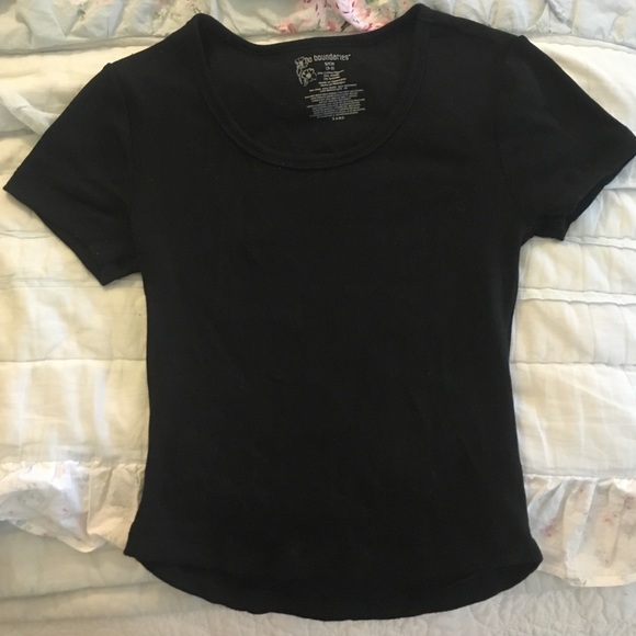 Black ribbed crop top