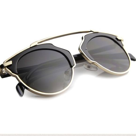 Retro Cateye So Real SUNNIES Sunglasses Black/Gold