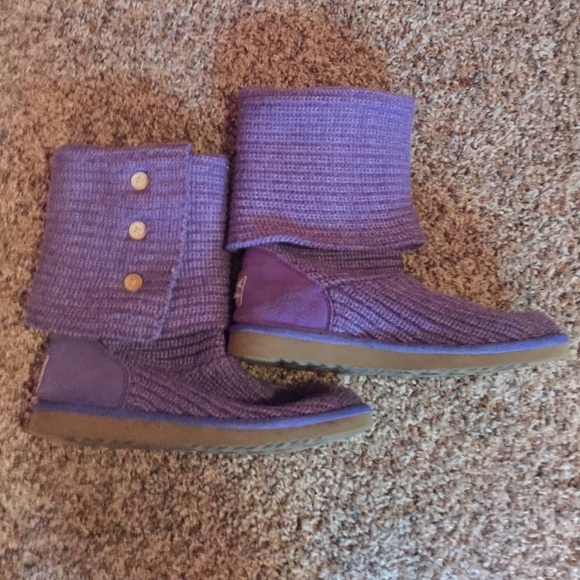 Purple knit Ugg boots
