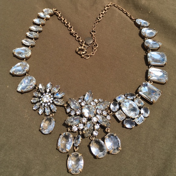 J.Crew huge rhinestone statement necklace - Picture 1 of 2