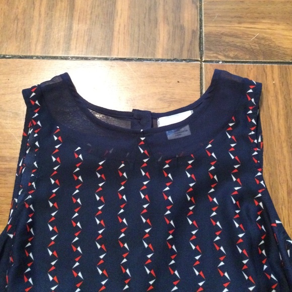 Navy Patterned Shift Dress! - Picture 3 of 4