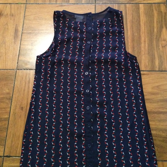 Navy Patterned Shift Dress! - Picture 4 of 4