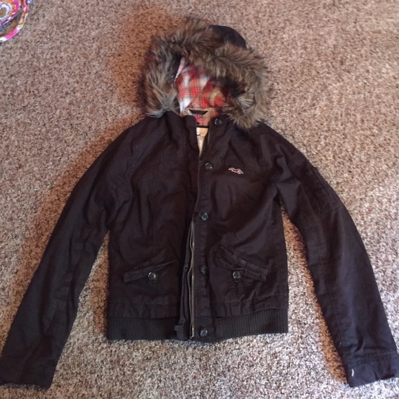 Brown hollister winter coat