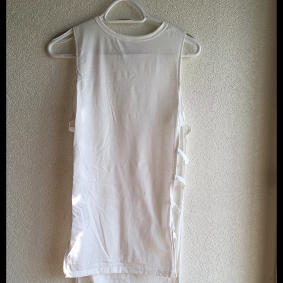 White Sexy Cotton Top, - Picture 2 of 4