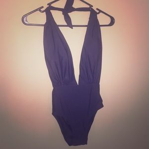 Deep V bathing suit