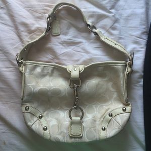 White coach bag