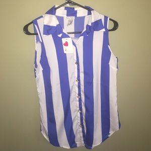 Button up striped blouse