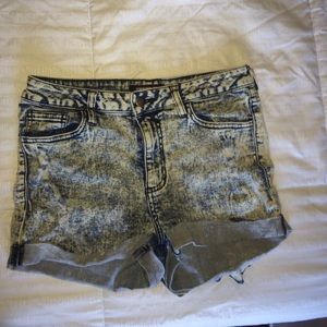 Mid rise jean shorts