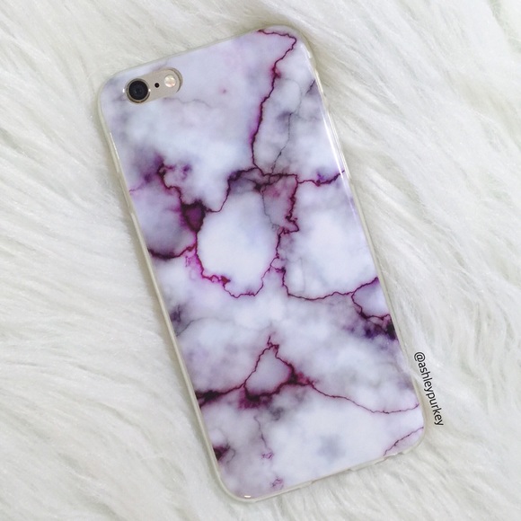 Brandy Melville Accessories - white & purple marble iPhone 6 case