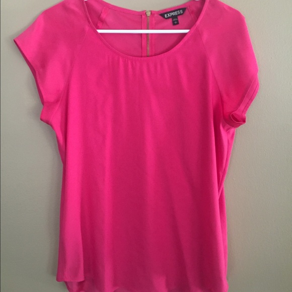 hot pink Express shirt