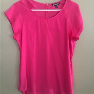 hot pink Express shirt