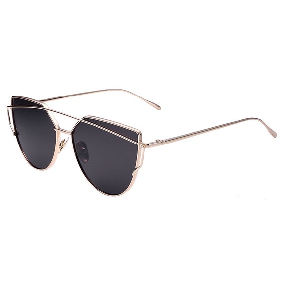 Cateye Aviator Sunglasses SUNNIES Black/Gold