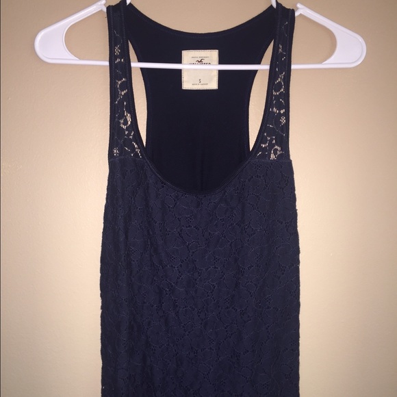 navy blue tank shirt from Hollister