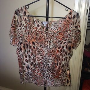 Mesh short sleeve top