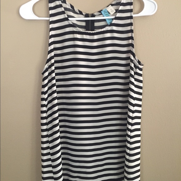 black and white striped tank shirt