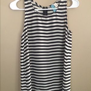 black and white striped tank shirt